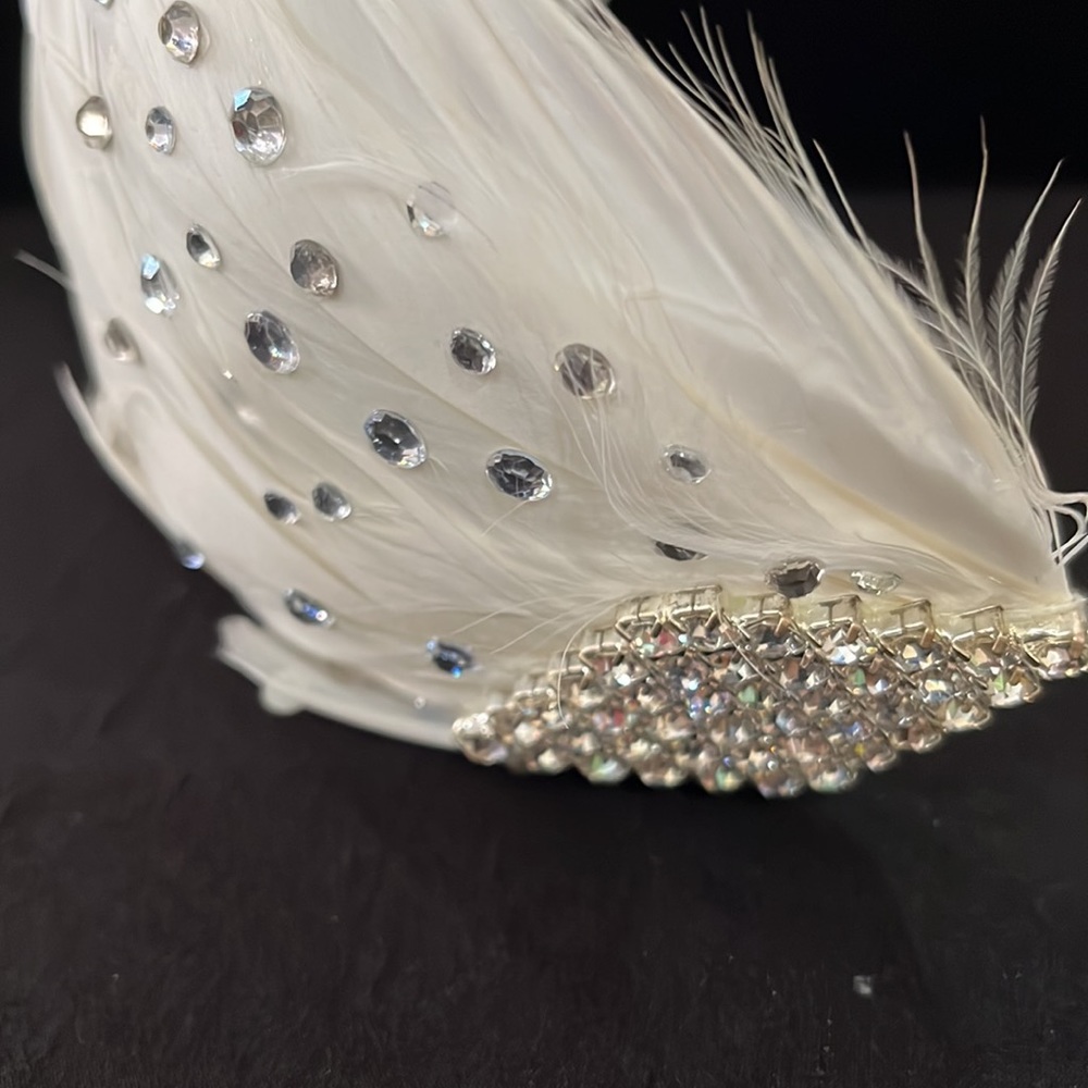 Feather and Rhinestone Headpiece
